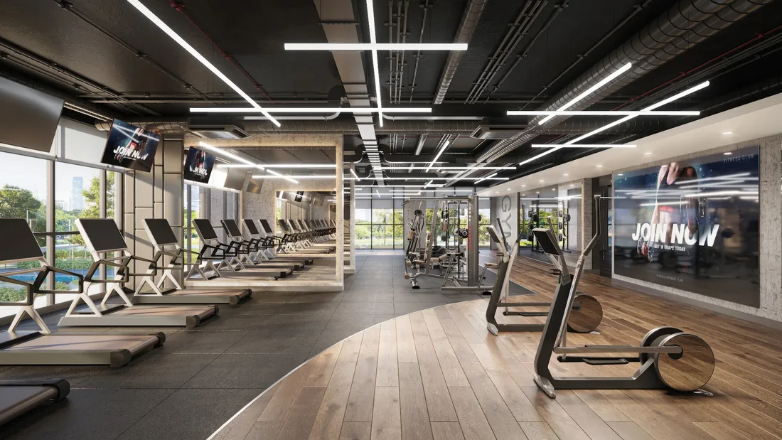 The Grand Gym — Phối cảnh minh họa. Thiết kế và bàn giao theo hồ sơ, hợp đồng từng căn.
